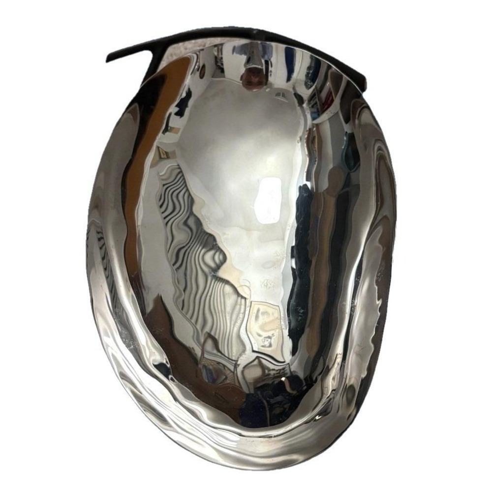 Michael Aram Bronzed Botanical Pod Modern Fruit Bowl Stainless Steel Silver - Picture 6 of 10